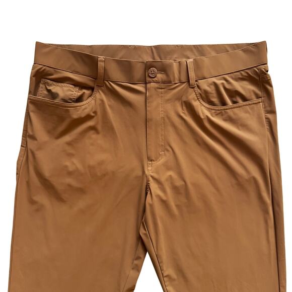 Callaway Golf Pants Mens 38x30 Brown Rust Lightweight Performance Flat Front - Picture 2 of 11